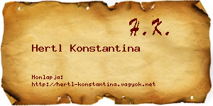 Hertl Konstantina névjegykártya